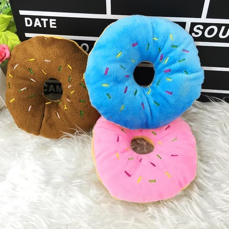 Set 2 Juguetes Mordibles Donut Azul para Perro miniatura 2