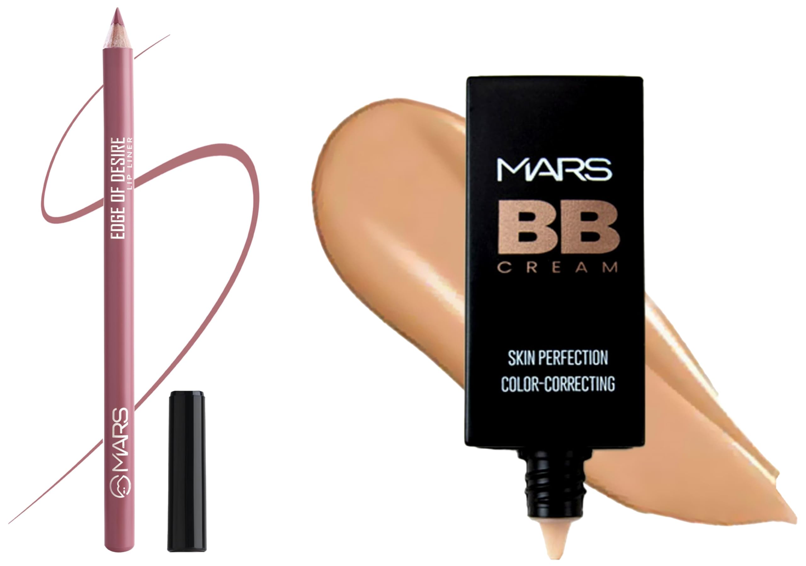 MARS BB Cream Lightweight Foundation | Blendable BB Cream for Women(30 ml) (Tan) Matte Lip Liner | One Swipe Smooth Application | Long Lasting Lip Pencil (1.4gm) (17-BARBIE BOLD)-picture-25