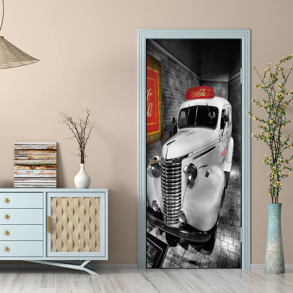 Sticker porte effet 3D masquez les imperfections de vos vieux murs