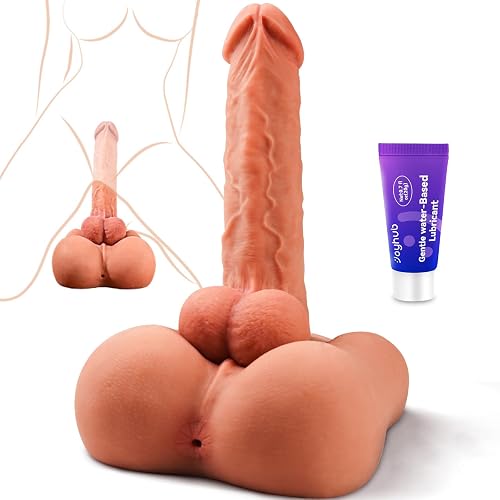 Coocfan Realistic Dildo Sex Doll, 6.9in Silicone Stroker with Suction Cup | 3.8LB Pocket Pussy Male Masturbator Stroker with Dildo Anal Butt, Dual-Purpose Design Works as Realistic Dildo for Women Men - 6.9" Natural Skin
