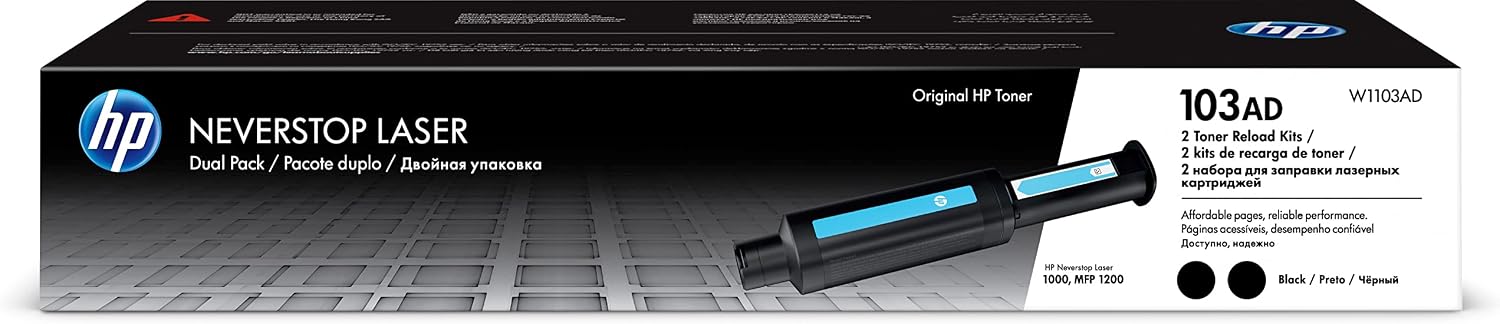 HP 103AD Blk 2Pack Laser Recharge Crtg