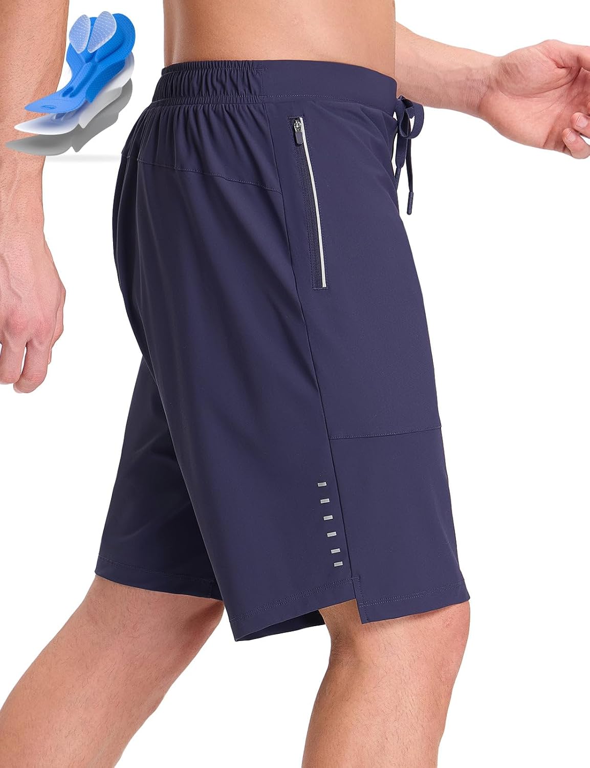 baleaf Men’s Mountain Bike Shorts 4D Padded Loose-fit MTB Cycling Lightweight Bicycle Biking Shorts Zipper Pockets