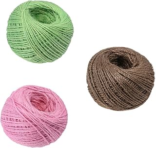 CORHAD 3 Pcs CNA Gifts Colored Twine Natural Twine Macrame Craft Cord Macrame Yarn Cotton Macrame Cord Rope Lace Thread Jute Thread Rope String Garden Twine Artificial Supplies Jute Twine