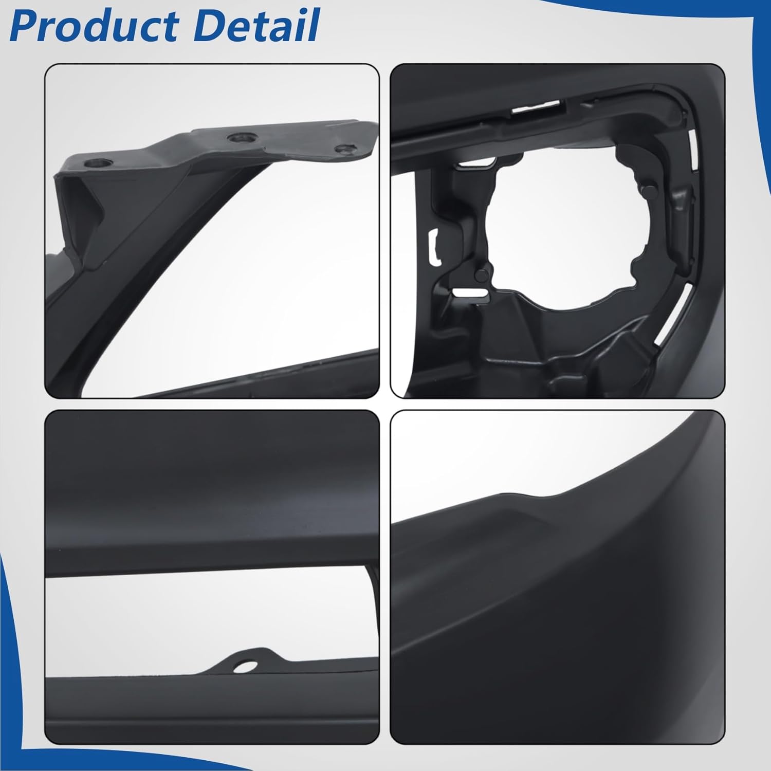 WFLNHB Plastic Front Bumper Cover Primed Without Tow Hook Holes Without Parking Sensor Holes Replacement for RDX 2016-2018 04711TX4A50ZZ