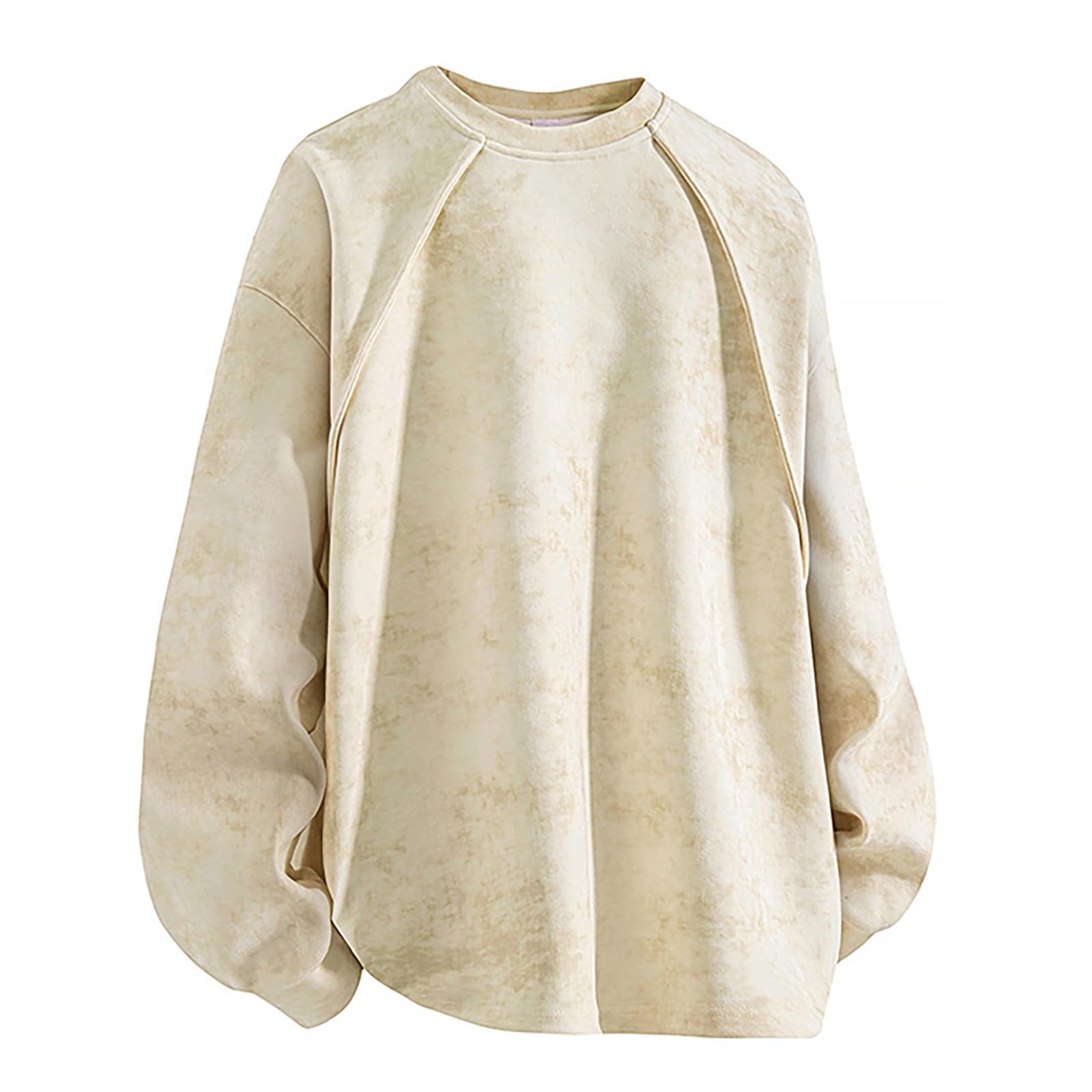 DENGJIAMY – Chandail vintage tie-dye pour homme, pull à col ras du cou