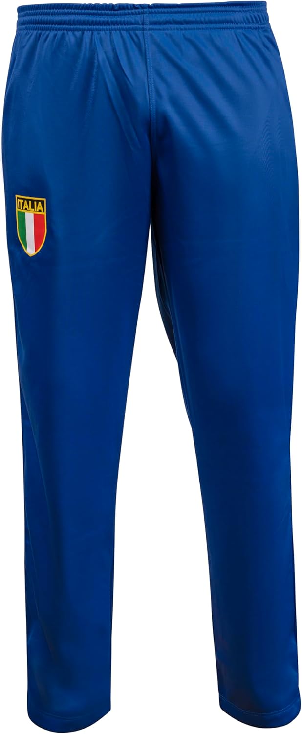 Italy Blue Full Tracksuit Retro Football Mens Sports Wear Jacket and Pants L, Blue, Large