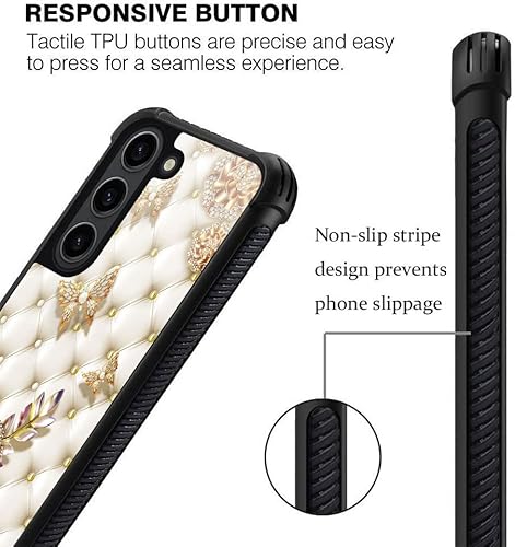 Miniatura 19 de Funda para Samsung Galaxy S23 Plus, protección de grado militar, esquinas a prueba de golpes, funda antiarañazos para Samsung Galaxy S23 Plus, flor