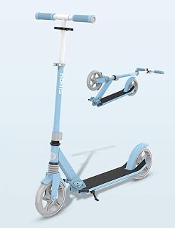 KAEREL Youth and Adult Freestyle Kick Scooter - Lighted Large Wheels, Folding Scooter for Riders Up to 220lbs