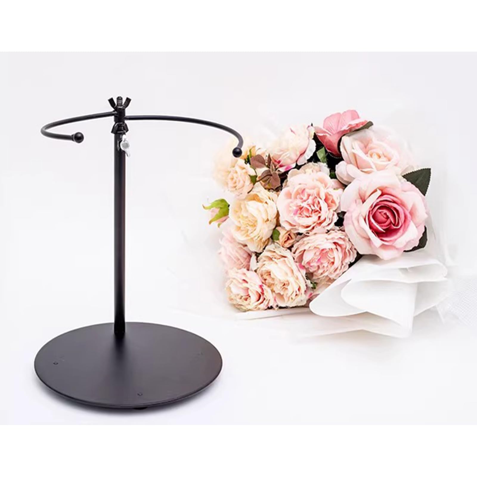 Supporto per Bouquet in Ferro per composizioni Floreali, costruito per durare in Varie impostazioni visualizzazione per la Decorazione del Desktop, Moderna Esposizione Fiori