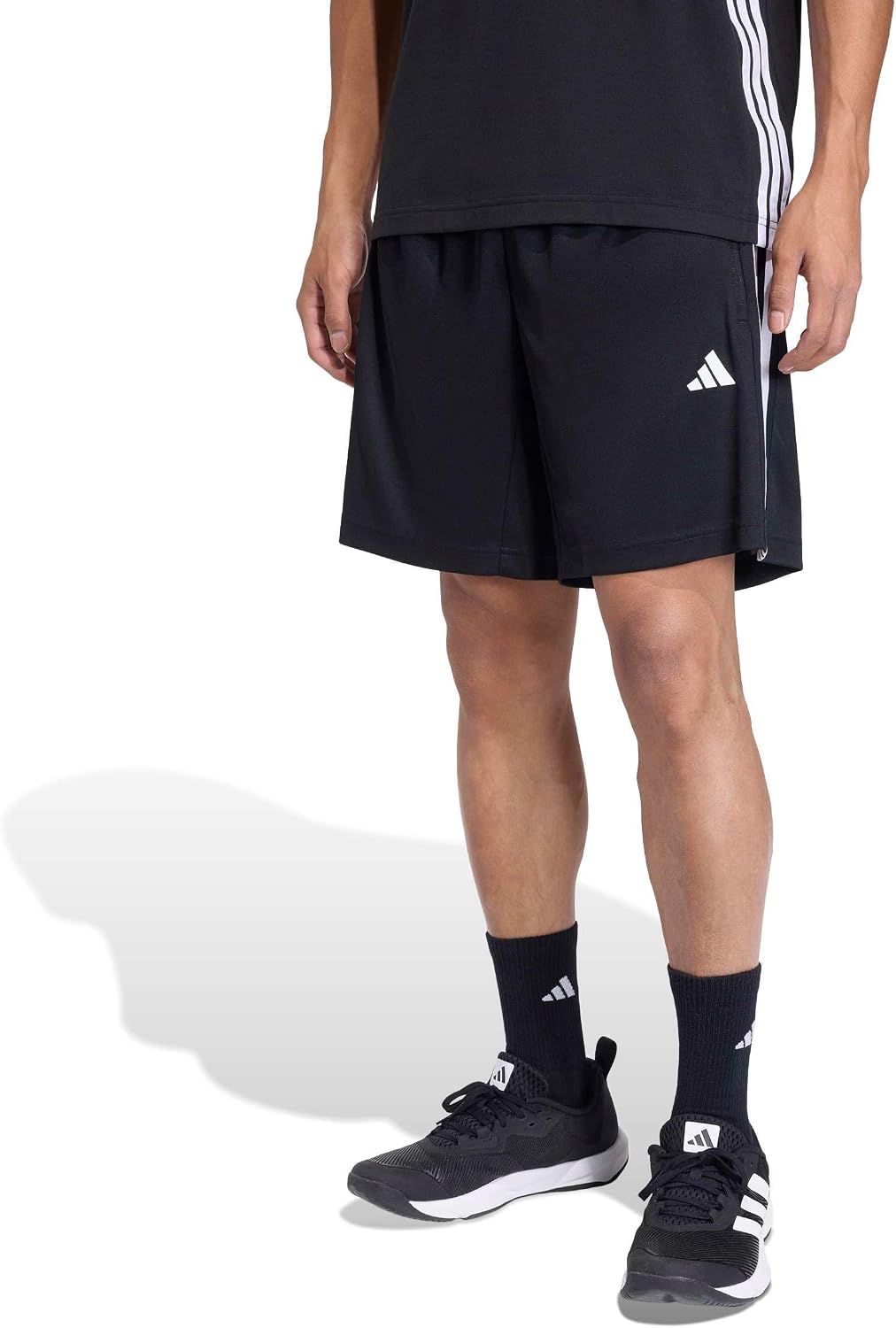 adidas(アディダス) ハーフパンツワークアウト エッセンシャルズ PIQ 3ストライプス ショーツ 9inch CH737メンズ