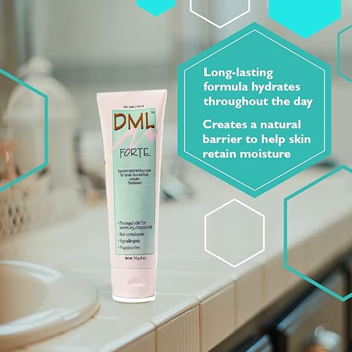 Miniatura 4 de DML Forte Skin Care - Hidratante de manos, cara y cuerpo súper hidratanteHidratante facial hipoalergénico para piel seca y agrietadaCrema hidratante