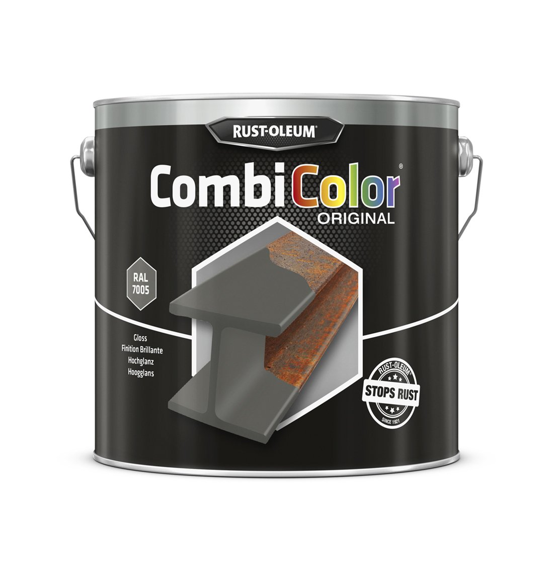 RUST-OLEUM 7386.2.5 Combicolor Original, Superior Metal Protection, Direct To Rust, Navy grey-RAL 7005