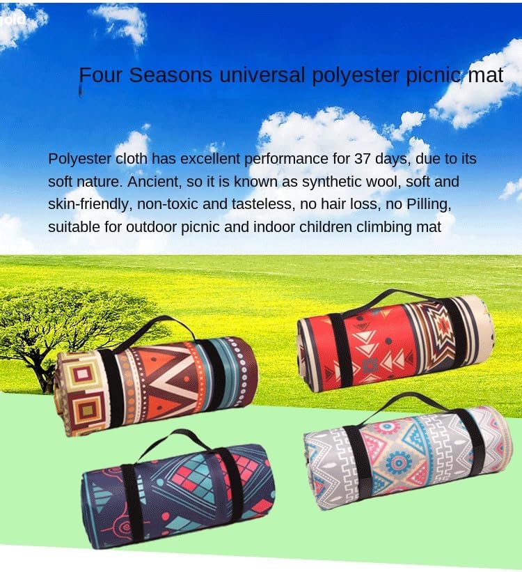Picnic Blankets Beach Blanket Lightweight Waterproof Sandproof Thick 3-Layers Sandproof Machine Washable Foldable Picnic Mat for Travel Camping Hiking Picnic