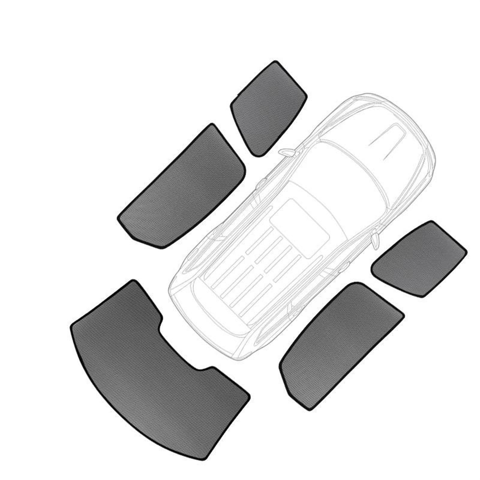 Coche Parasol para Proton X70 2019-2024 Parasol Magnético Parabrisas Delantero Y Trasero Coche Cortina Parasol Ventana Lateral Parasol Coche (Color : 5PCS)