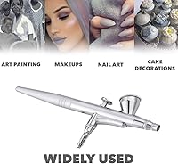 Vista 8 de Pistola de aerógrafo portátil de alimentación por gravedad para aerógrafo de clavos, pistola de oxígeno, pintura en aerosol de seda, kit