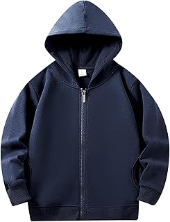 Sudaderas con capucha para bebé de manga larga con cremallera de color liso para niños, unisex, abrigo suave, blusa con bolsillo