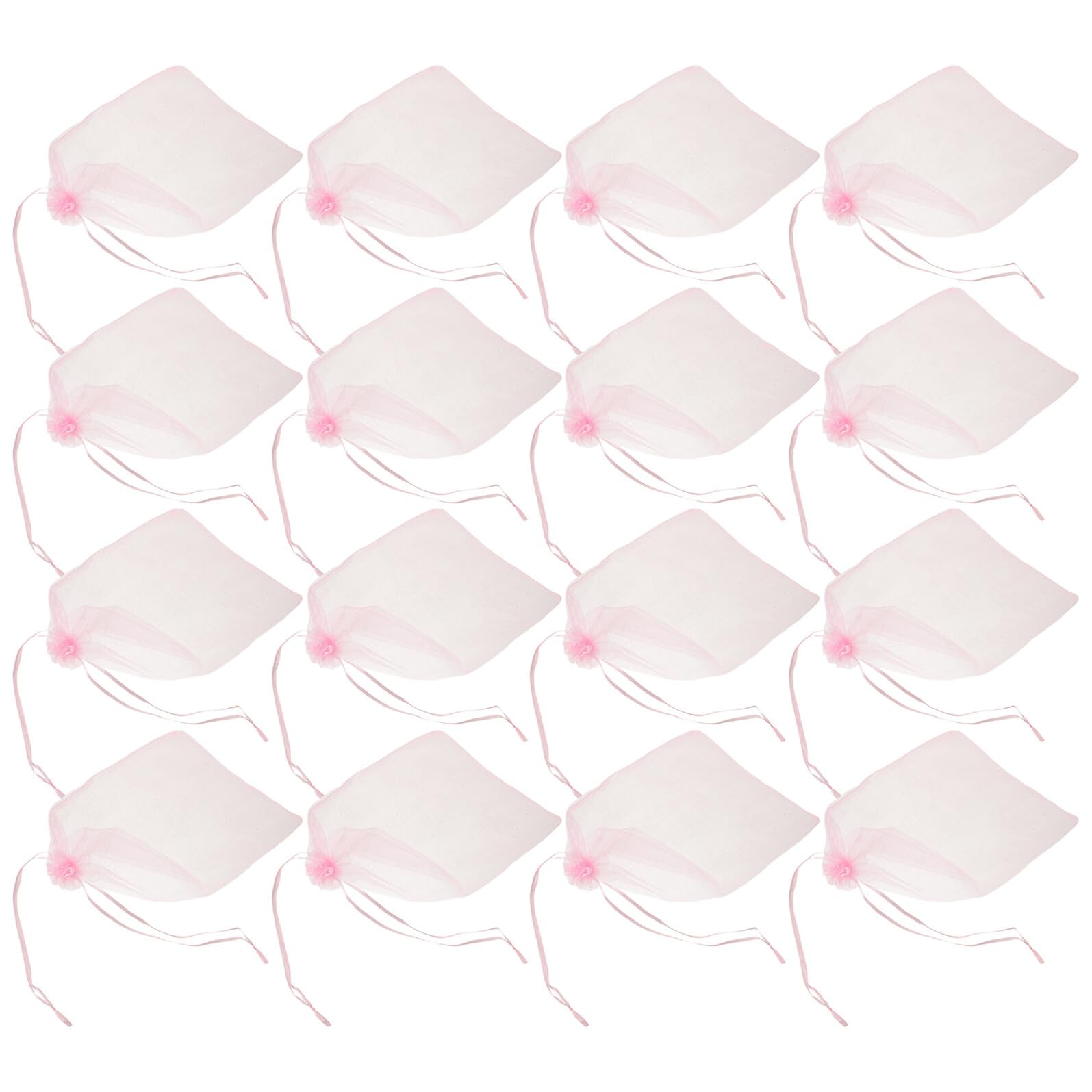 GLEAVI 100stücke Geschenktüten aus Organza für Hochzeiten Netzbeutel mit Kordelzug für Süßigkeiten Schmuck und Gastgeschenke