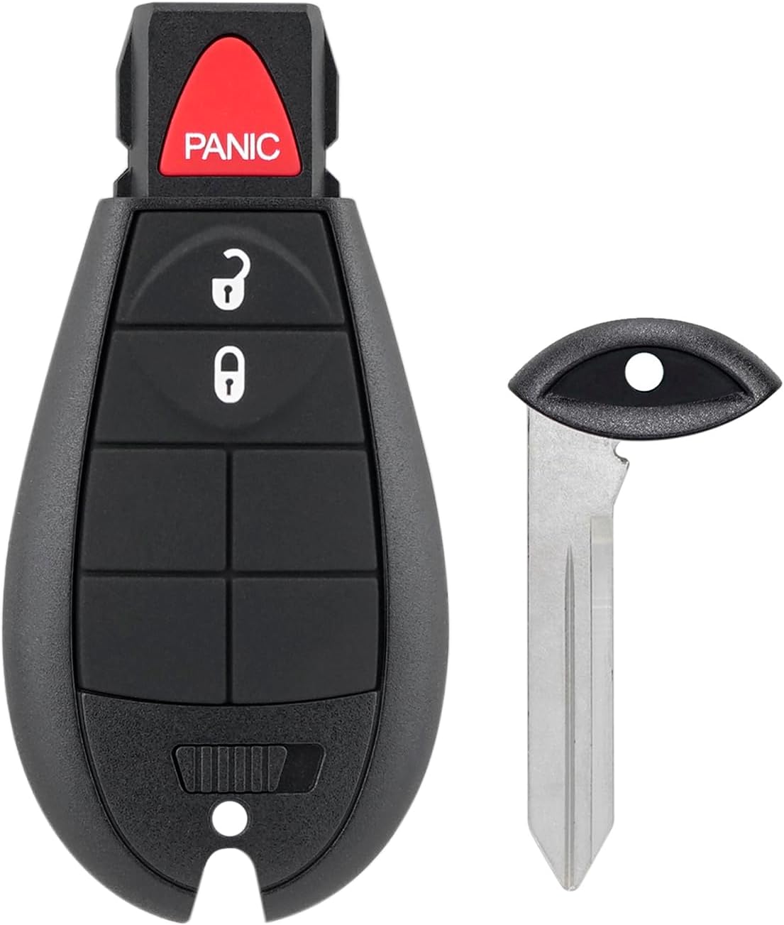 Image of the key fob and separate uncut key blade