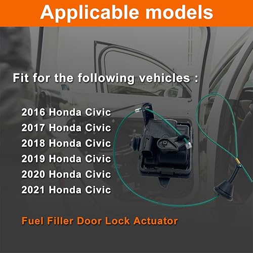 Miniatura 4 de Actuador de tapa de combustible para puerta de gas compatible con Civic 2016 2017 2018 2019 2020 2021