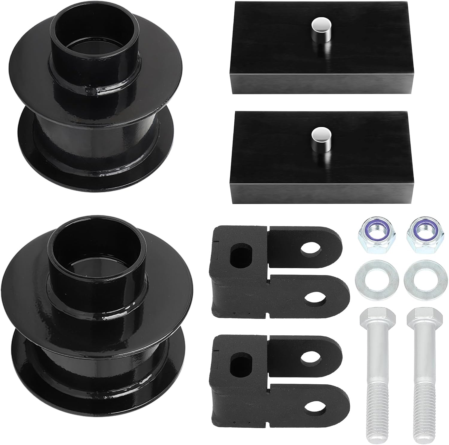 OCPTY 3.5" Front and Front Shock Extender Kit for 2-4" Lift 1 in Rear Leveling lift kit 2005-2022 For Ford For F-250 Super Duty,2005-2022 For Ford For F-350 Super Duty