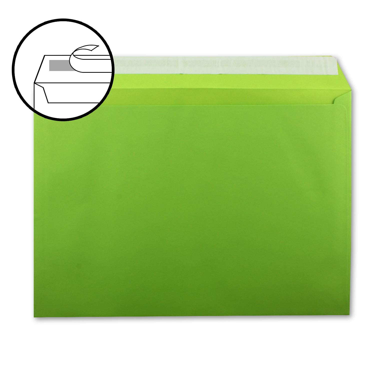 50x set di cartoncini singoli XXL in formato DIN A4 (21 x 29,7 cm) con buste in formato DIN C4 - blu royal - busta con adesivo - per biglietti d'auguri, certificati