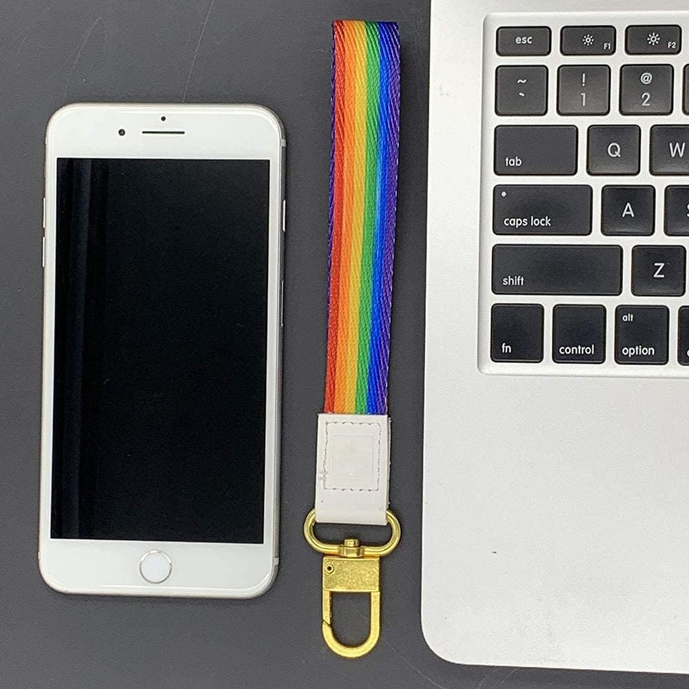 DQL cute keychains for car keys, wrist lanyard for keys, key chain lanyard wristlet Pride Keychain LGBTQ (RAINBOW)… - Image 6