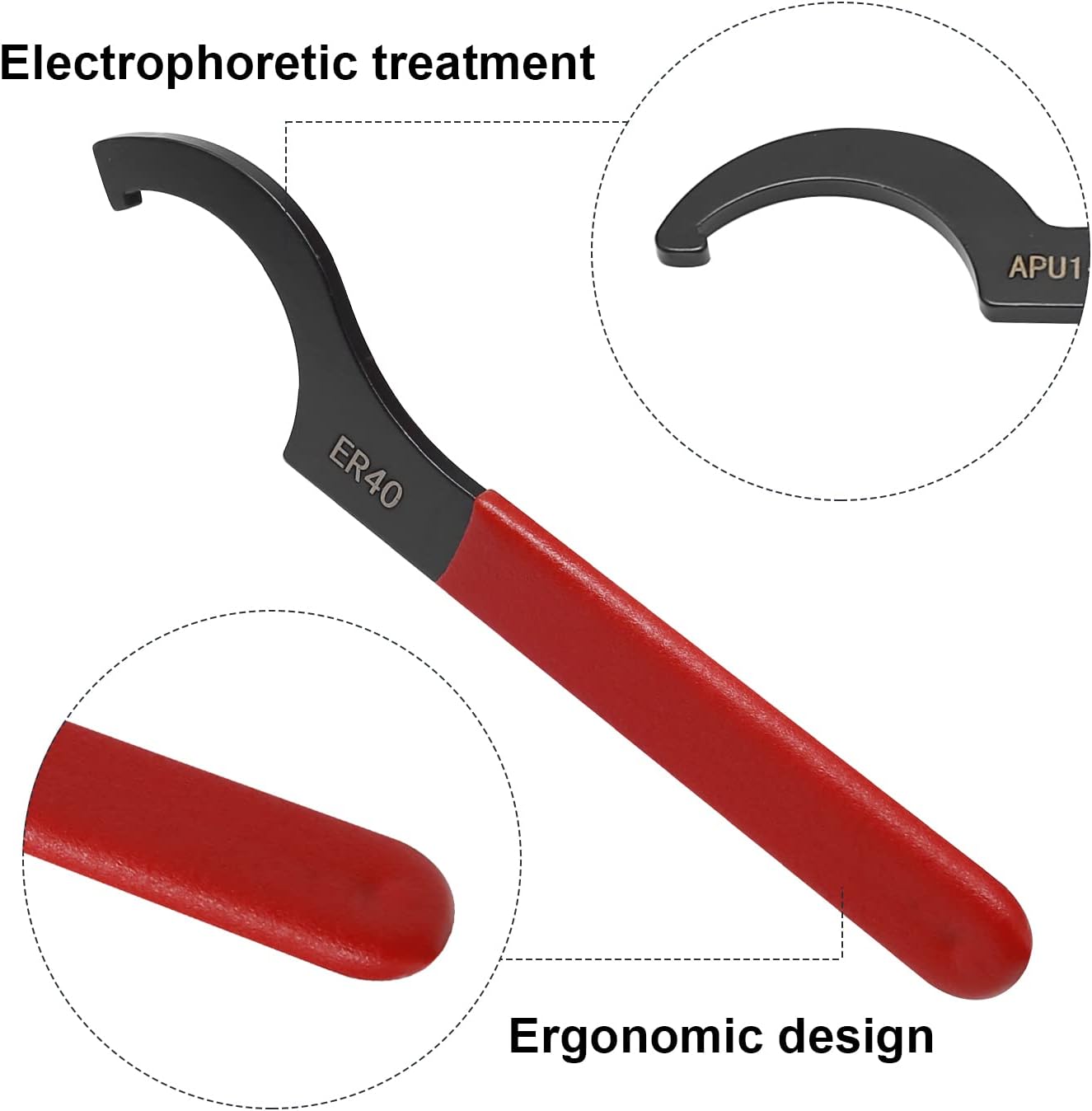 Anxingo Adjustable Coilover Wrench Set, 4 Pieces, Alloy Steel, Rubber