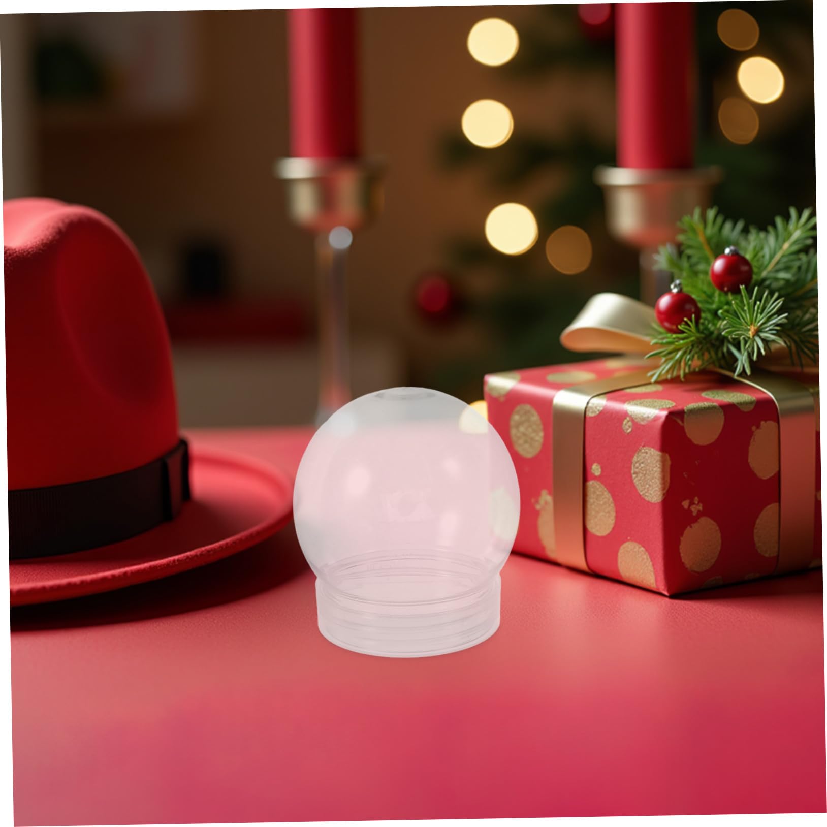 Ipetboom 24 Piezas Bolas de Agua Transparentes de Plástico para Manualidades DIY Artificial de Agua Redondo de Accesorio para Decoración Navideña Material Práctico y Duradero para Proyectos