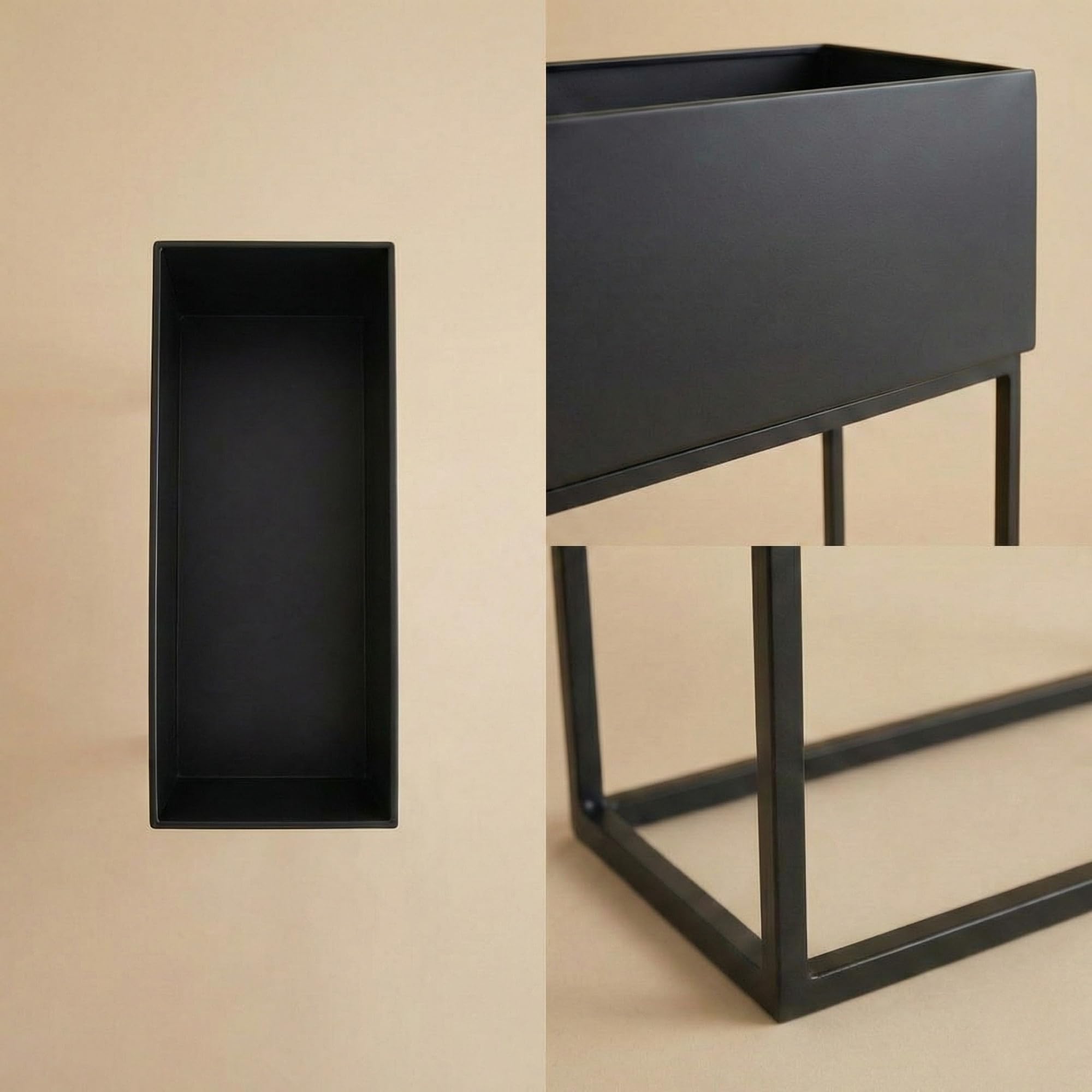 Längliche Blumenständer Loft aus Metall TINO, 2er-Set
