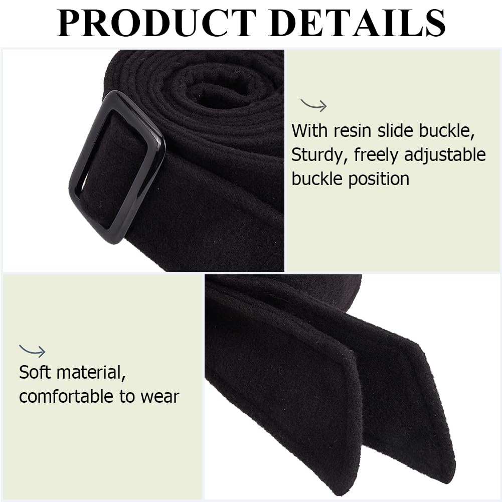 Adjustable Overcoat Waistband with Buckle Cloth Sash Belt GORGECRAFT 70 Inch Adjustable Cloth Sash Wrap Belts Dark  main image 4