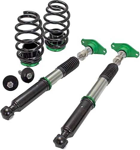 Miniatura 4 de Rev9 R9-HS2-153 Hyper-Street II Kit de bajada de suspensión de coilover de amortiguador, amortiguador monotubo con ajuste de rebote de 32 clics,
