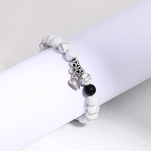 Miniatura 18 de Black Beaded Bracelets for Men Boys: 6mm Obsidian Onyx Lava Beads Mens Bracelet Set Mens Jewelry - Cool Anniversary Valentines Fathers Birthday