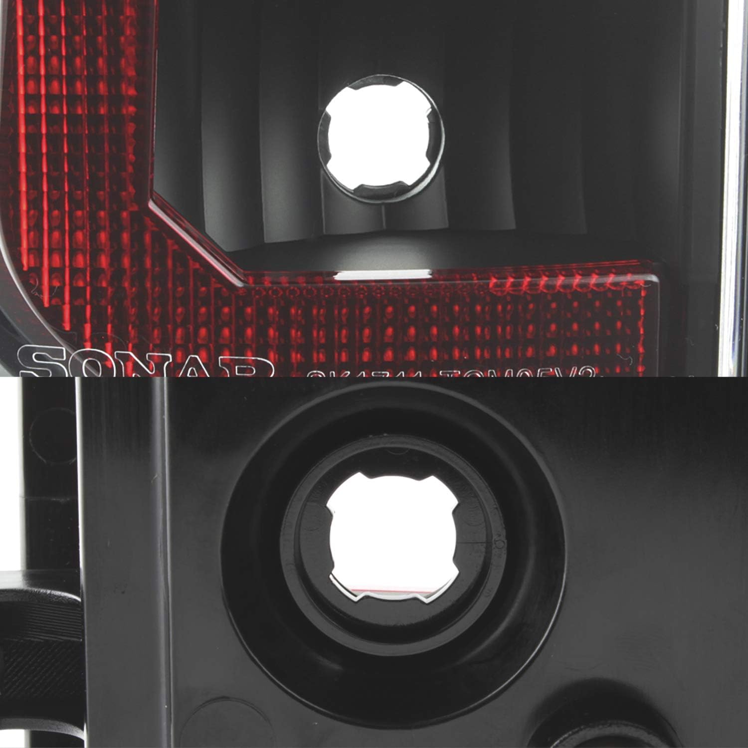 AKKON - Fits 2005-2015 Tacoma Pickup Truck Tube LED Black Tail Lights Left Driver + Right Passenger Pair 05-15