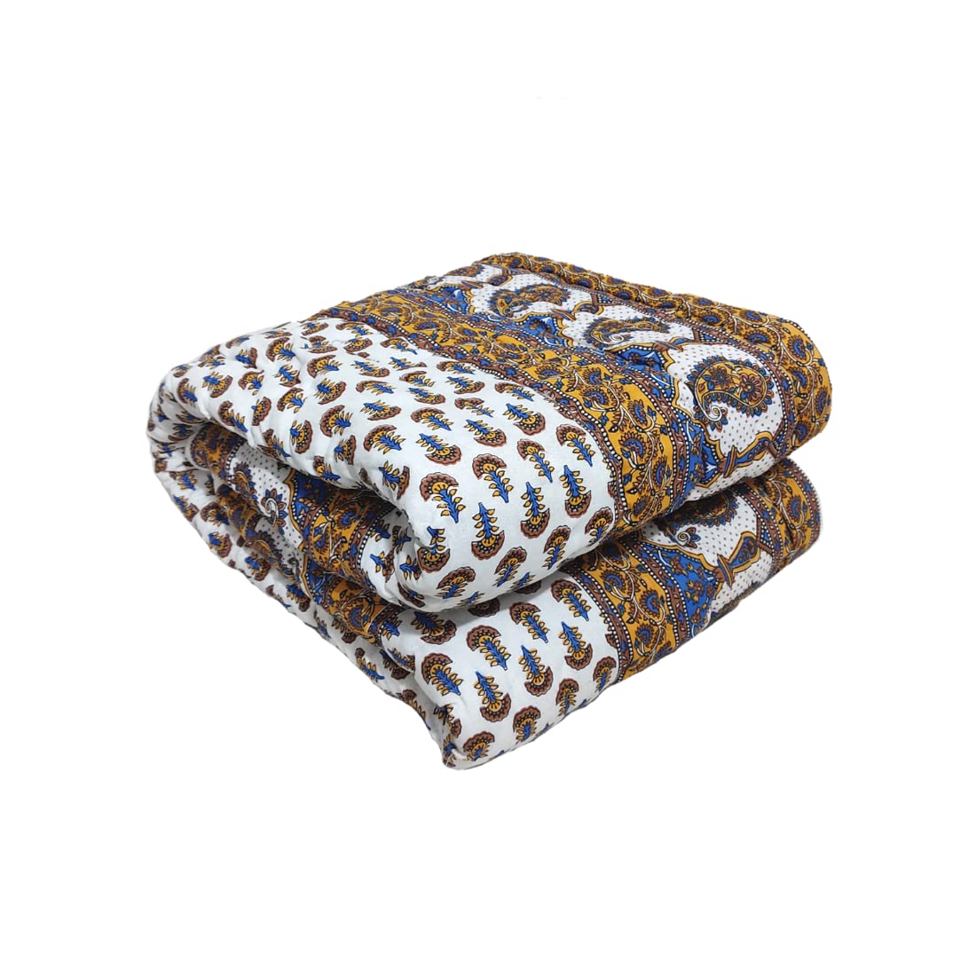 Buy Gnudi Reversible Jaipuri razai for Winter Double Bed/Pure Cotton