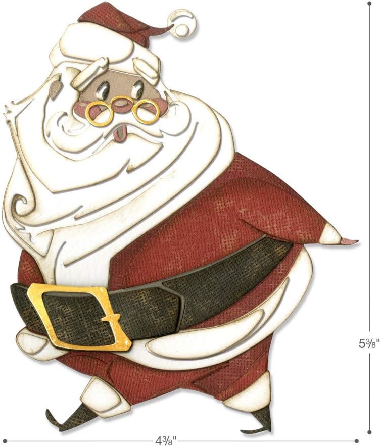 Sizzix Jolly St. Nick by Tim Hol Dies, Multicolor