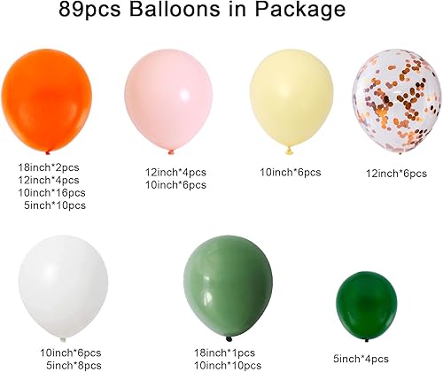 Miniatura 2 de Little Cutie - Globos decorativos para baby shower, kit de guirnalda de globos naranjas, banderines de sauce para decoración de fiesta de primer