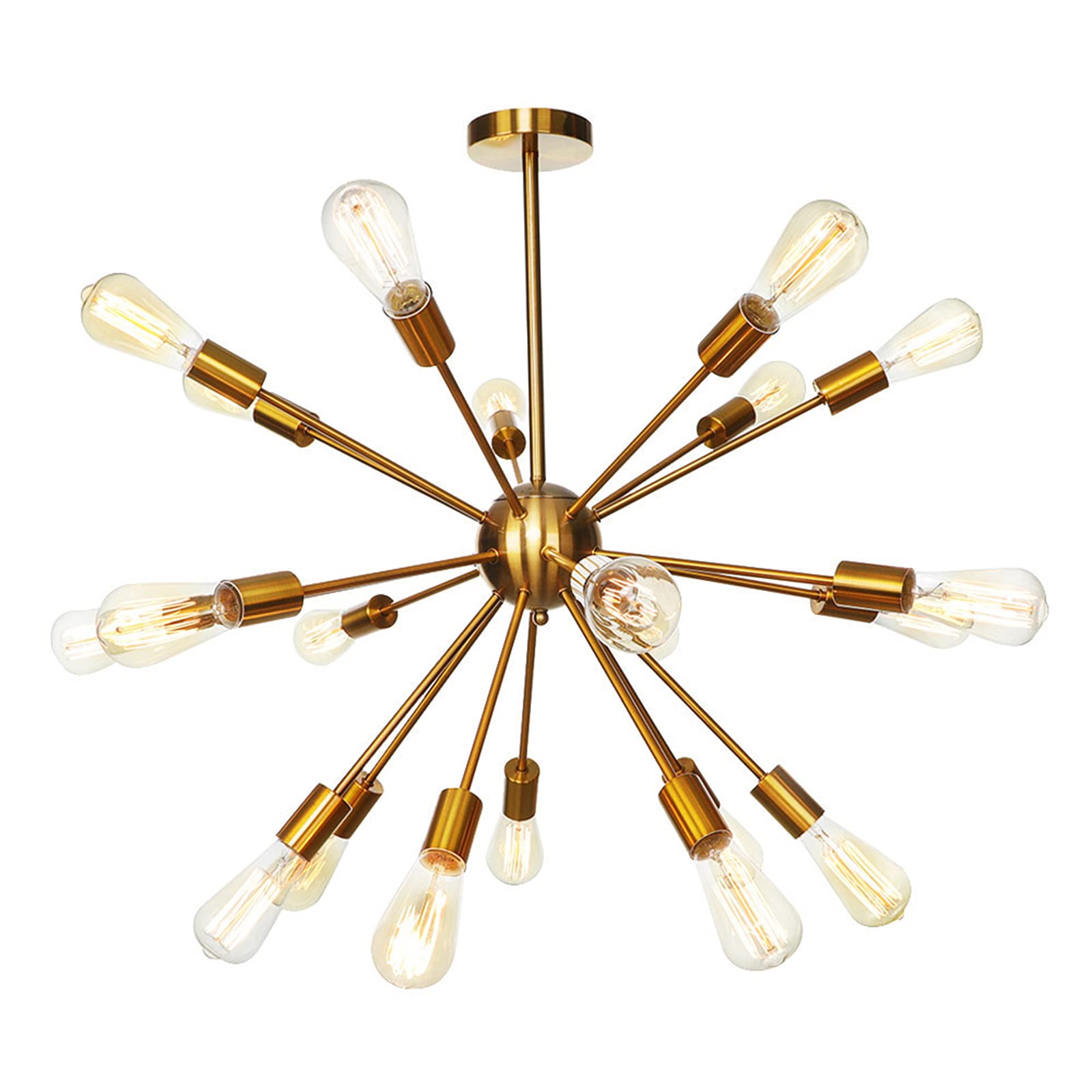 Lustre Spoutnik Doré Plafonnier Suspendu Éclairage Industriel Moderne