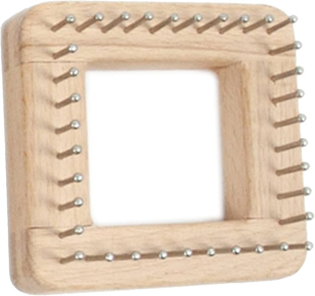 Handmade Wooden Knitting Loom, Weaving Pegs Crochet Crafts Board, Multifunctional for Hats Sock Yarn Beginners Children, 10x10cm