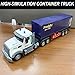 SNACKTANT 23.6-Inch 9-Channel Remote Control Semi Truck with Trailer – 1:24 Scale RC Container Carrier Truck Toy for Kids 3-8, Dual Batteries, Light & Sound Effects, Ultimate Gift for Boys & Girls