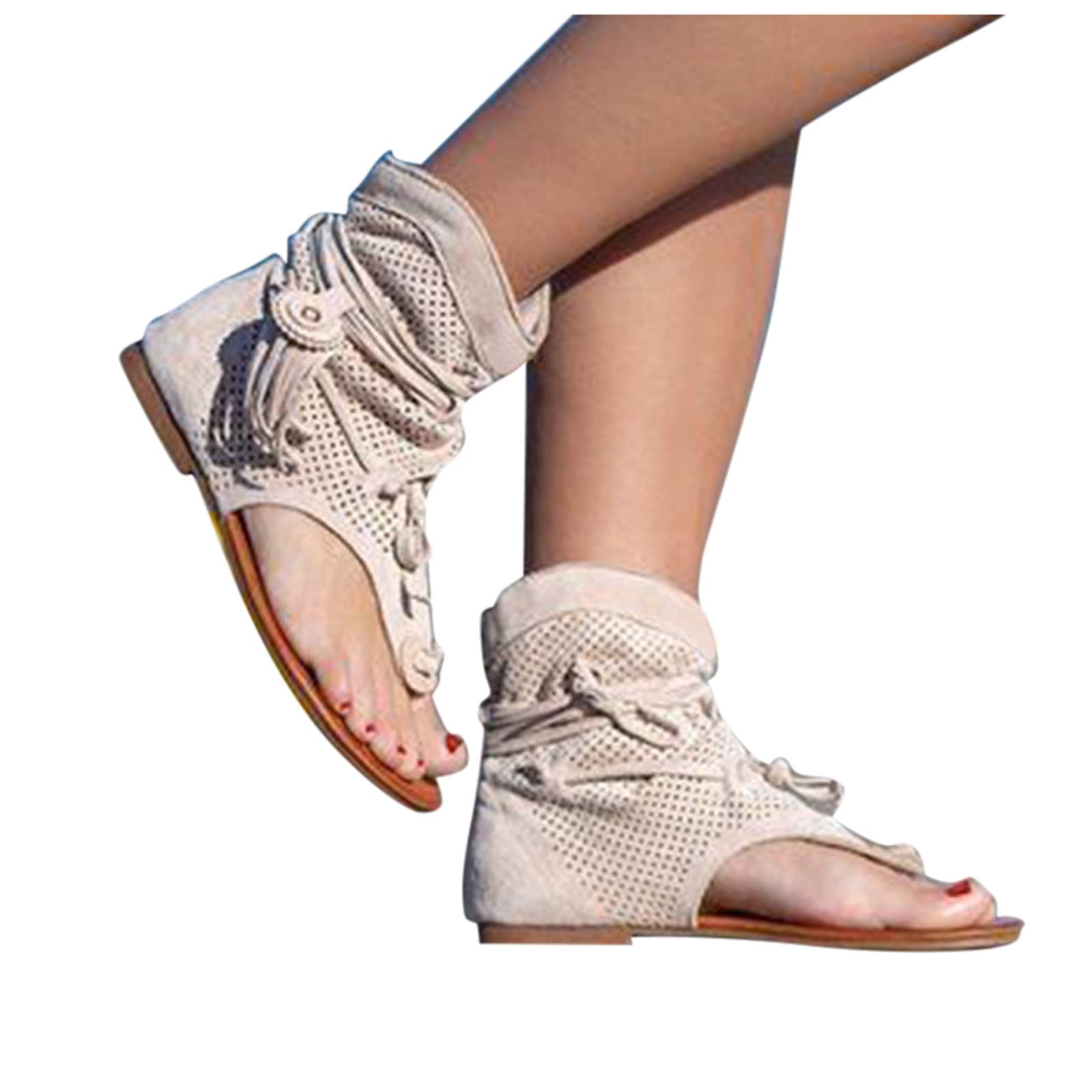 Générique Sandale Femme Confortable Chaussures De Marche Pantoufles Antidérapantes Basket Blanche Mules Et Sabots Sandales Corde Léger Décontracté Respirant Sneakers