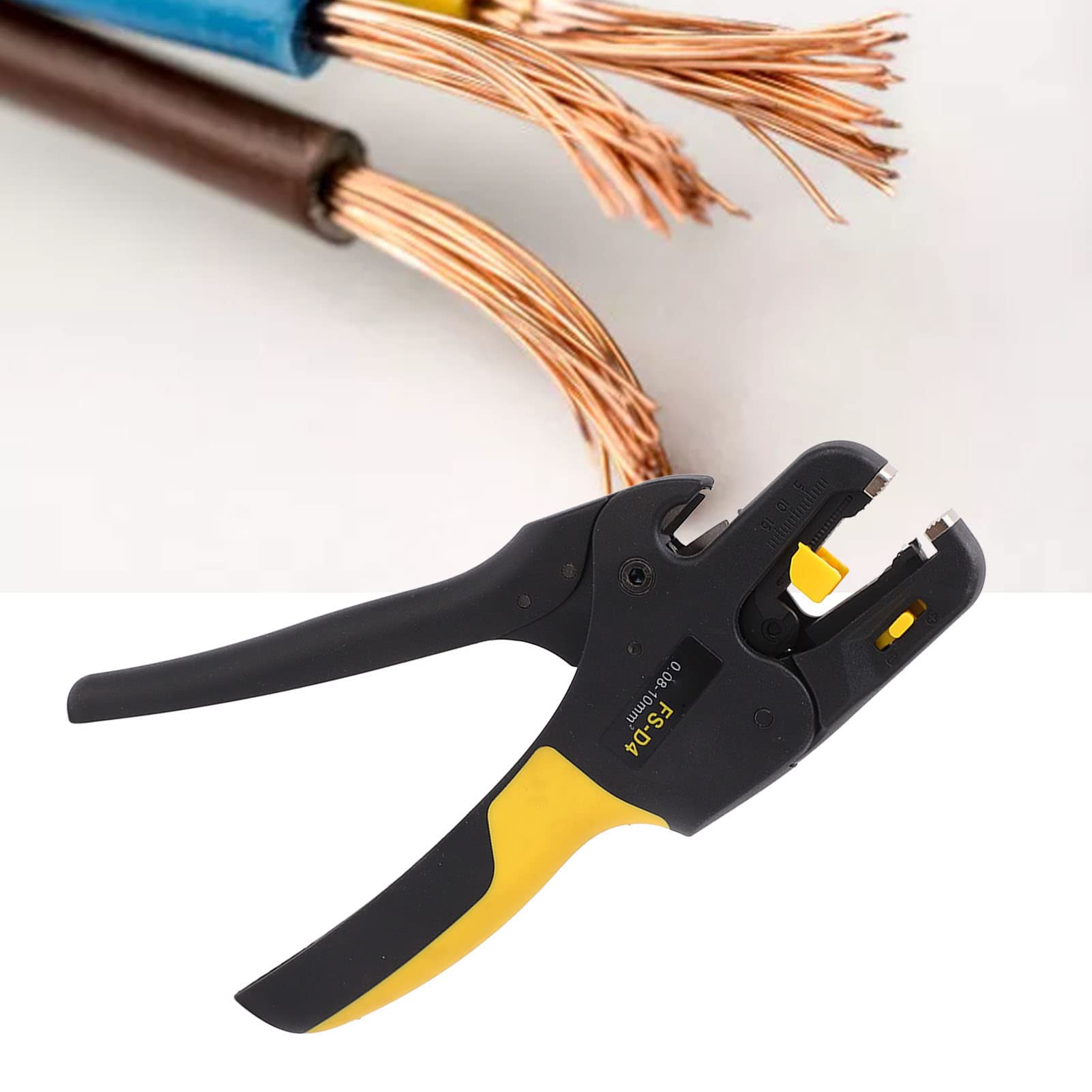 Pinza Spelafili Automatica 0,08-10 mm² - Strumento per Cavi Elettrici Singolo e Multifilare, Pinza Spelafil Regolabile per Installazioni Elettriche, Utensile per Risparmio di Manodopera