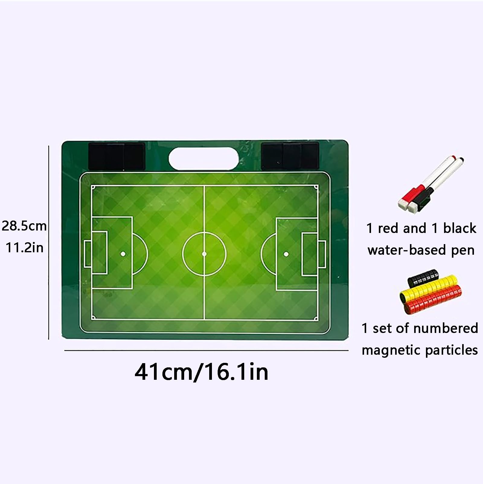 Sports Tactic Board Fútbol, Pizarra Futbol Entrenador, Pizarra Magnetica Futbol, Asa Portátil, Uso Por Ambos Lados, para Entrenamiento Práctico y Enseñanza