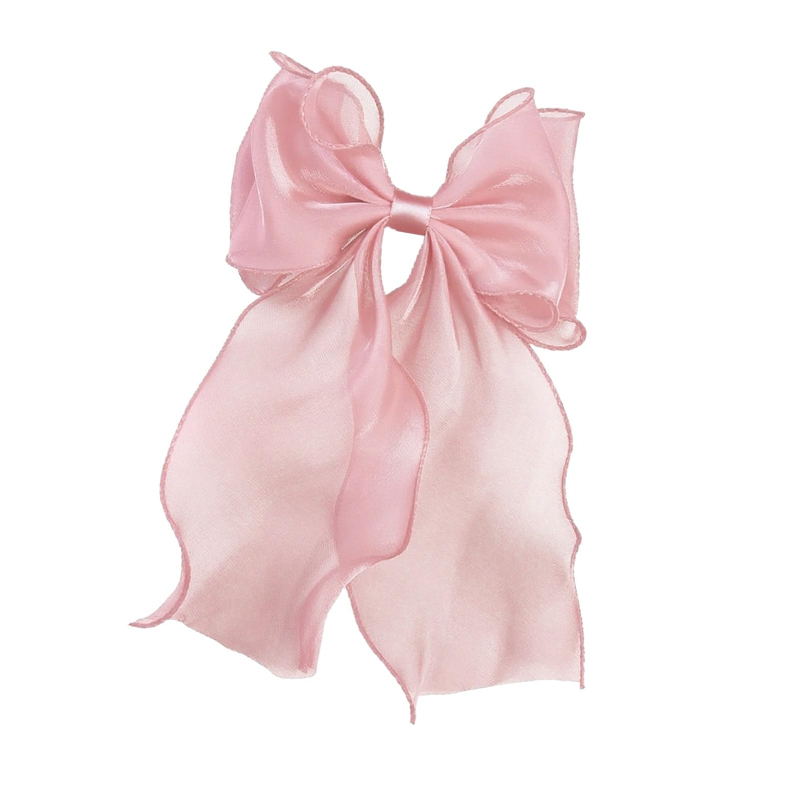 MICFENY Stylish Large Tulle Hair Bows With Long Tail French Design Bowknot Hair Clip For Women And Girl Everyday and Stage Dance