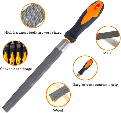 Miniatura 6 de Juego de herramientas de archivo de 17 piezas con estuche de transporte, acero de aleación forjado T12 de grado premium, lima grande