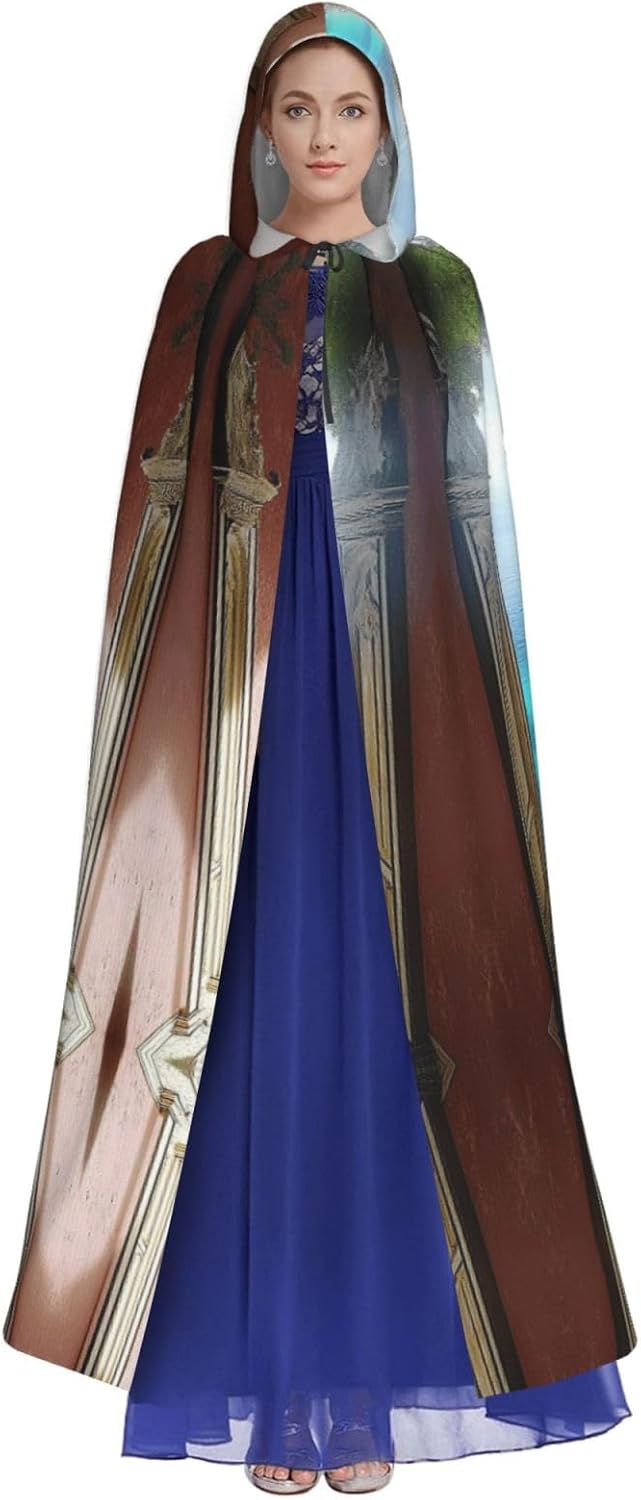 Blue Ocean Unique Darkness Poncho Shawl - Customizable Wearable Blanket for Women, Perfect Halloween Costume Accessory, Knight, Akatsuki, and More