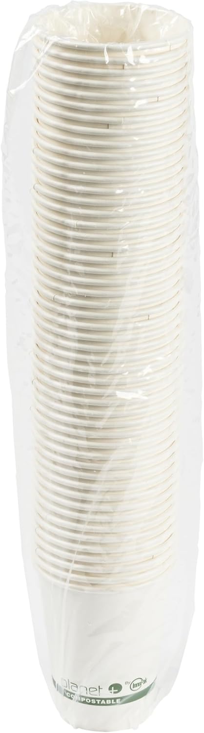 Planet+ 100% Compostable PLA Laminated Hot Cup, 8-Ounce, 1000-Count Case