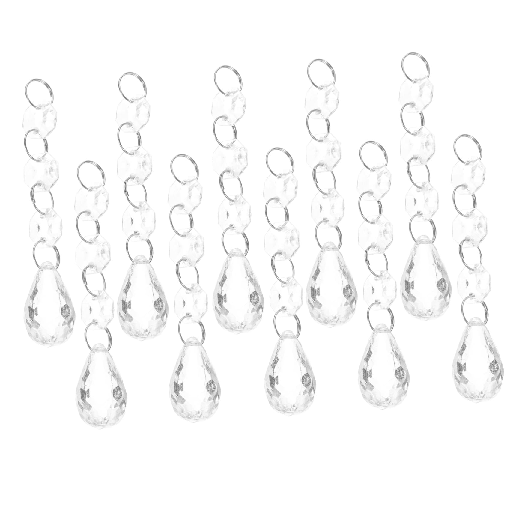 Zerodeko 4 Sätze Achteckiger Perlenanhänger Hochzeitsdeko Weihnachtsdeko Chandelier Anhänger Bastelzeug Dekorationen Kristallverzierung Für Lampe Anhänger Hängende Plastik 30 Stück * 4