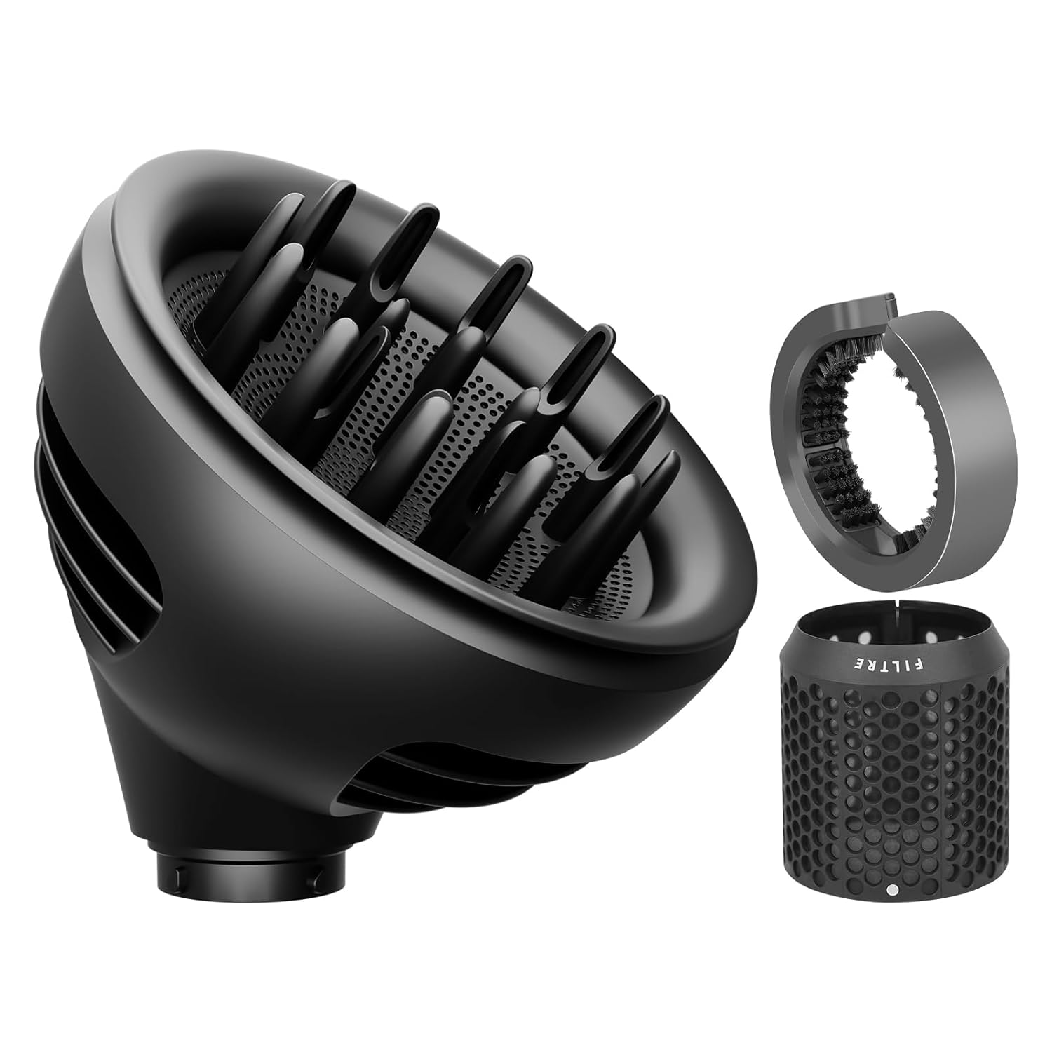 Wave Curl Diffuser and Filter Cage Cover/Filter Cleaning Brush for Dyson Airwrap