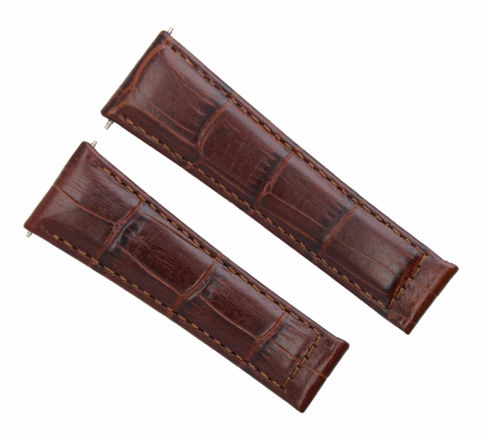 Ewatchparts 20mm Leather Watch Band Strap Compatible With Rolex Daytona 16518 16519 16520 16523 Light Brown Long