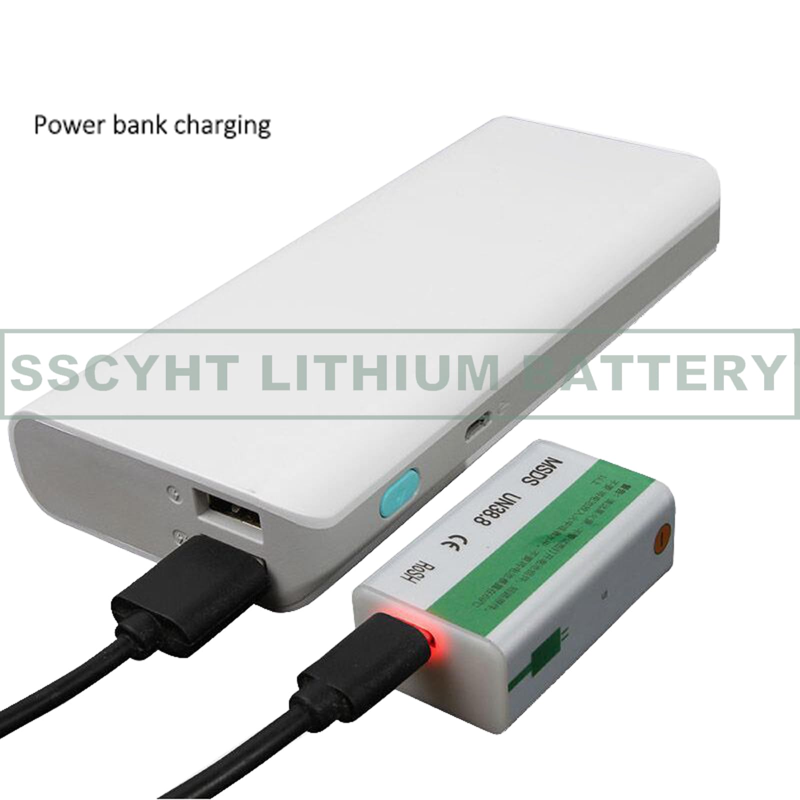 Batterie au Lithium Rechargeable 9 V 5 500 mAh Batterie Li-ION 9 V 5,5 Ah pour alarmes/Microphones sans Fil/détecteurs de fumée/Jouets et Autres appareils électriques